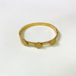 Bracelet jonc doré en acier inoxydable à motifs berbères